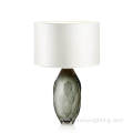 Beehive Texture dark green glass body Table lamp